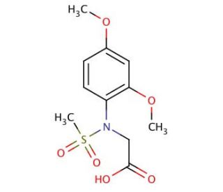 N-(2,4-Dimethoxyphenyl)-N-(methylsulfonyl)-glycine - chemical structure image
