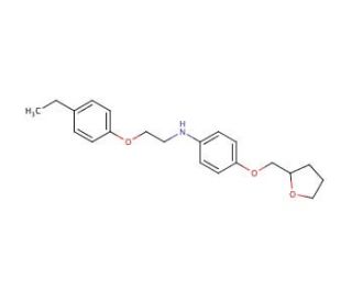 N-[2-(4-Ethylphenoxy)ethyl]-4-(tetrahydro-2-furanylmethoxy)aniline - chemical structure image