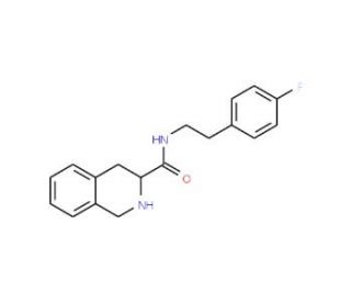 N-[2-(4-fluorophenyl)ethyl]-1,2,3,4-tetrahydroisoquinoline-3-carboxamide - chemical structure image