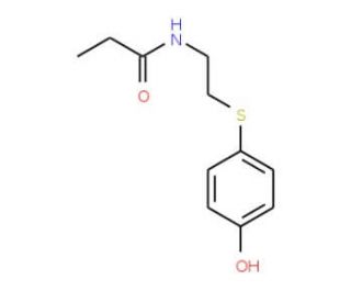 N-[2-(4-Hydroxyphenylsulfanyl)ethyl]propionamide (CAS 155196-03-5) - chemical structure image