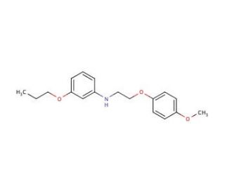 N-[2-(4-Methoxyphenoxy)ethyl]-3-propoxyaniline (CAS 1040683-74-6) - chemical structure image