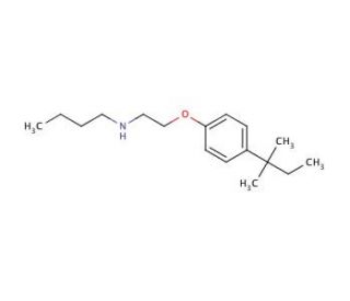 N-{2-[4-(tert-Pentyl)phenoxy]ethyl}-1-butanamine (CAS 1040692-06-5) - chemical structure image