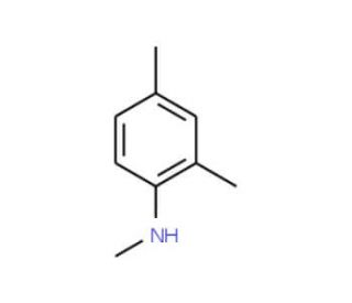 N,2,4-Trimethylaniline (CAS 13021-13-1) - chemical structure image