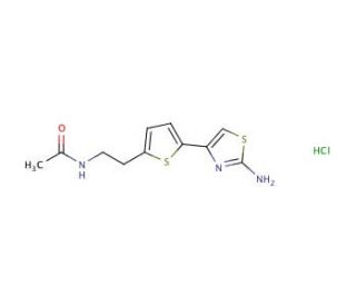 N-{2-[5-(2-amino-1,3-thiazol-4-yl)thien-2-yl]ethyl}acetamide hydrochloride - chemical structure image
