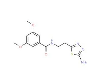 N-[2-(5-amino-1,3,4-thiadiazol-2-yl)ethyl]-3,5-dimethoxybenzamide - chemical structure image