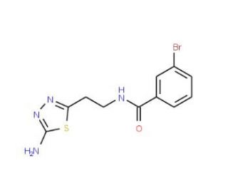 N-[2-(5-amino-1,3,4-thiadiazol-2-yl)ethyl]-3-bromobenzamide - chemical structure image
