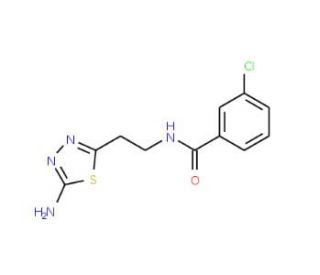 N-[2-(5-amino-1,3,4-thiadiazol-2-yl)ethyl]-3-chlorobenzamide - chemical structure image