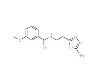 N-[2-(5-amino-1,3,4-thiadiazol-2-yl)ethyl]-3-methoxybenzamide - chemical structure image