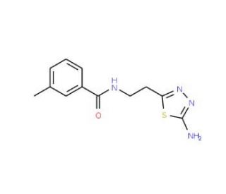 N-[2-(5-amino-1,3,4-thiadiazol-2-yl)ethyl]-3-methylbenzamide - chemical structure image