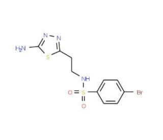 N-[2-(5-amino-1,3,4-thiadiazol-2-yl)ethyl]-4-bromobenzenesulfonamide - chemical structure image