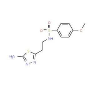 N-[2-(5-amino-1,3,4-thiadiazol-2-yl)ethyl]-4-methoxybenzenesulfonamide - chemical structure image