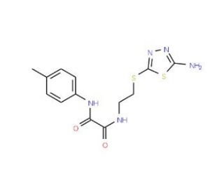 N-{2-[(5-amino-1,3,4-thiadiazol-2-yl)thio]ethyl}-N&prime;-(4-methylphenyl)ethanediamide - chemical structure image