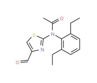 N-(2,6-diethylphenyl)-N-(4-formyl-1,3-thiazol-2-yl)acetamide - chemical structure image
