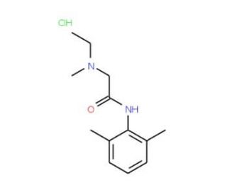 N-(2,6-Dimethylphenyl)-2-(ethylmethylamino)acetamide Hydrochloride (CAS 50295-20-0) - chemical structure image