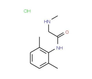 N-(2,6-dimethylphenyl)-2-(methylamino)acetamide hydrochloride (CAS 42459-27-8) - chemical structure image