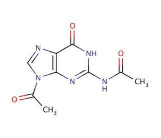 N 2,9-Diacetylguanine (CAS 3056-33-5) - chemical structure image