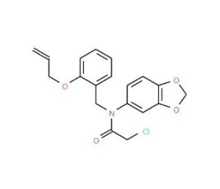 N-[2-(allyloxy)benzyl]-N-1,3-benzodioxol-5-yl-2-chloroacetamide - chemical structure image