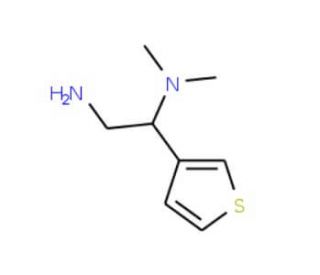 N-(2-amino-1-thien-3-ylethyl)-N,N-dimethylamine - chemical structure image