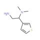 N-(2-amino-1-thien-3-ylethyl)-N,N-dimethylamine - chemical structure image