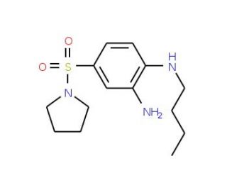 N-[2-amino-4-(pyrrolidin-1-ylsulfonyl)phenyl]-N-butylamine - chemical structure image