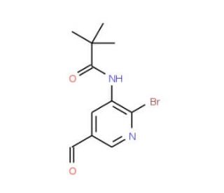 N-(2-Bromo-5-formylpyridin-3-yl)pivalamide - chemical structure image