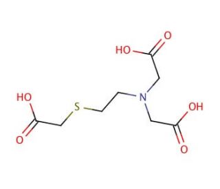 N-[2-(Carboxymethylthio)ethyl]iminodiacetic acid monohydrate (CAS 81877-53-4) - chemical structure image
