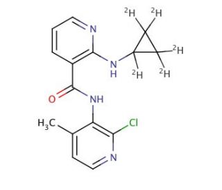 N-(2-Chloro-4-methyl-3-pyridinyl)-2-(cyclopropyl-d5-amino)-3-pyridine-carboxamide - chemical structure image