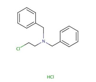 N-(2-Chloroethyl)dibenzylamine hydrochloride (CAS 55-43-6) - chemical structure image
