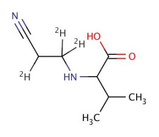 N-(2-Cyanoethyl-(1,1,2-d3)) Valine (CAS 160210-22-0) - chemical structure image