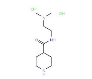 N-[2-(dimethylamino)ethyl]piperidine-4-carboxamide dihydrochloride (CAS 886504-63-8) - chemical structure image