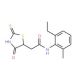 N-(2-Ethyl-6-methylphenyl)-2-(2-mercapto-4-oxo-4,5-dihydro-1,3-thiazol-5-yl)acetamide - chemical structure image
