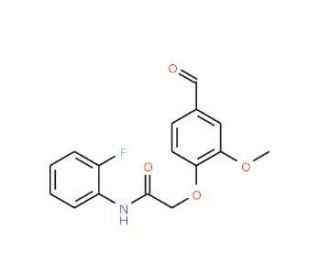 N-(2-Fluoro-phenyl)-2-(4-formyl-2-methoxy-phenoxy)-acetamide - chemical structure image