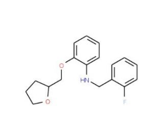 N-(2-Fluorobenzyl)-2-(tetrahydro-2-furanylmethoxy)aniline - chemical structure image