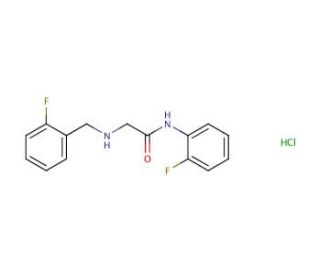 N-(2-fluorophenyl)-2-{[(2-fluorophenyl)methyl]amino}acetamide hydrochloride - chemical structure image