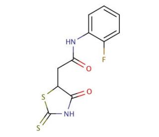 N-(2-Fluorophenyl)-2-(2-mercapto-4-oxo-4,5-dihydro-1,3-thiazol-5-yl)acetamide - chemical structure image