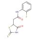 N-(2-Fluorophenyl)-2-(2-mercapto-4-oxo-4,5-dihydro-1,3-thiazol-5-yl)acetamide - chemical structure image