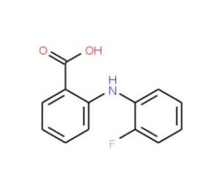 N-(2-Fluorophenyl)anthranilic acid (CAS 54-58-0) - chemical structure image