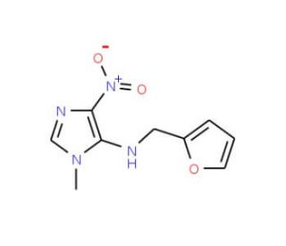 N-(2-furylmethyl)-1-methyl-4-nitro-1H-imidazol-5-amine - chemical structure image