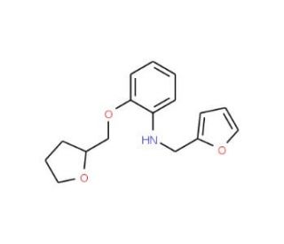 N-(2-Furylmethyl)-2-(tetrahydro-2-furanylmethoxy)-aniline - chemical structure image