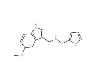 N-(2-Furylmethyl)-N-[(5-methoxy-1H-indol-3-yl)-methyl]amine - chemical structure image