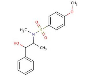 N-(2-Hydroxy-1-methyl-2-phenyl-ethyl)-4-methoxy-N-methyl-benzenesulfonamide - chemical structure image