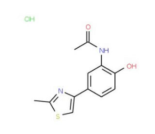 N-[2-hydroxy-5-(2-methyl-1,3-thiazol-4-yl)phenyl]acetamide hydrochloride - chemical structure image