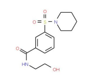 N-(2-Hydroxy-ethyl)-3-(piperidine-1-sulfonyl)-benzamide - chemical structure image