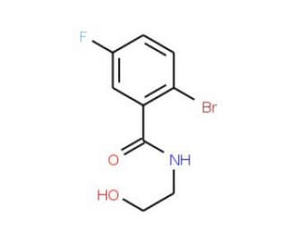 N-(2-Hydroxyethyl) 2-bromo-5-fluorobenzamide (CAS 951884-16-5) - chemical structure image