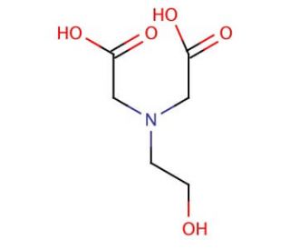 N-(2-Hydroxyethyl)iminodiacetic acid (CAS 93-62-9) - chemical structure image