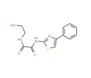 N-(2-hydroxyethyl)-N&prime;-(4-phenyl-1,3-thiazol-2-yl)ethanediamide - chemical structure image