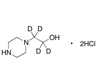 N-(2-Hydroxyethyl)piperazine-d4 Dihydrochloride (CAS 1160357-16-3) - chemical structure image