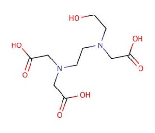 N-(2-Hydroxyethyl)ethylenediamine-N,N&prime;,N&prime;-triacetic acid (CAS 150-39-0) - chemical structure image