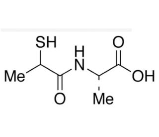 N-(2-Mercapto-1-oxopropyl)-L-alanine - chemical structure image