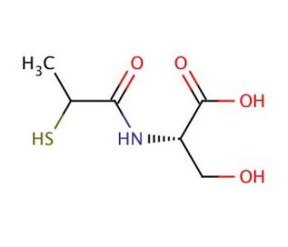 N-(2-Mercapto-1-oxopropyl)-L-serine - chemical structure image